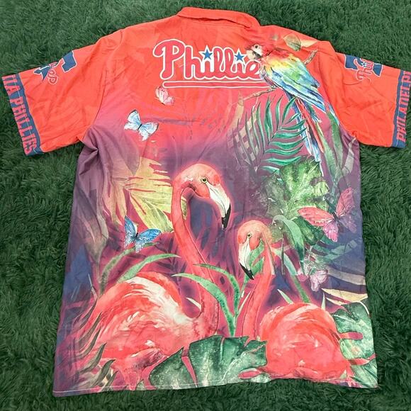 Philadelphia Phillies Hawaiian Themed button up casual shirt sz 3XL - Picture 3 of 9